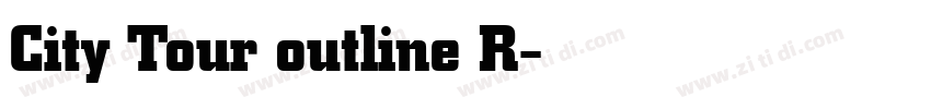 City Tour outline R字体转换